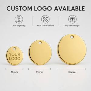 Wholesale Blank Round Pendant 304 316L Stainless Steel <b>Disc</b> Mirror-Polished Engravable Custom Logo - Product Image 4