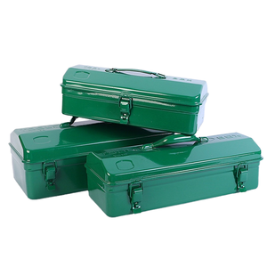 Boîte à <span class=keywords><strong>outils</strong></span> en métal robuste en tôle d'acier, <span class=keywords><strong>petite</strong></span> et grande, multifonction, pour rangement de matériel de réparation automobile - Product Image 1
