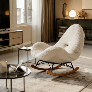 <span class=keywords><strong>Fauteuil</strong></span> <span class=keywords><strong>à</strong></span> <span class=keywords><strong>bascule</strong></span> moderne en polaire Teddy avec ottoman, canapé paresseux ergonomique en fausse <span class=keywords><strong>fourrure</strong></span>, <span class=keywords><strong>fauteuil</strong></span> confortable pour le salon, siège d'appoint - Product Image 6