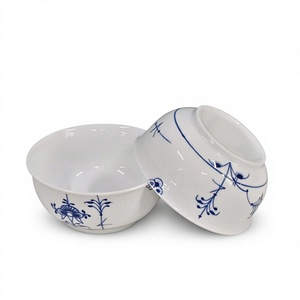 <b>Lace</b> 4.75-inch Rice Bowl Family Restaurant Banquet Gift Ceramic Round Double Bowl Soup Spoon - Product Image 1