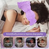 Masque de sommeil lesté à la lavande, oreiller oculaire 4 plis, masque de voyage occultant pour l'aide au sommeil, soulagement des yeux secs, accessoire de méditation à chaleur sèche