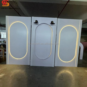 SMOOTH New Design LED Hollow Flower Wedding <b>Backdrop</b> Panel Stage Background Wall Curved Glowing <b>Frame</b> - Product Image 4