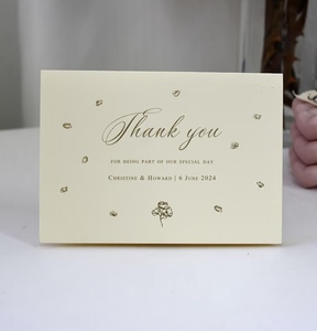 Design Semplice Adatto per Banchetti Nuziali, San Valentino, ecc. Biglietti d'auguri pieghevoli personalizzabili. - Product Image 3