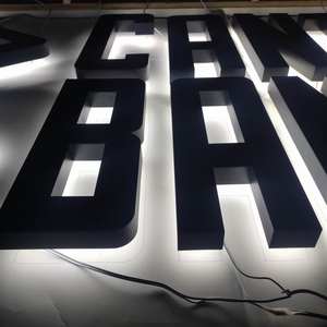 定制壁挂式发光二极管3D广告室内接待公司标志背光标牌 - Product Image 3