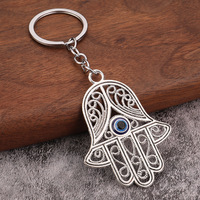 Porte-clés créatif turc bleu personnalisable en alliage de zinc, motif éléphant ou hibou, écologique, de luxe, promotionnel