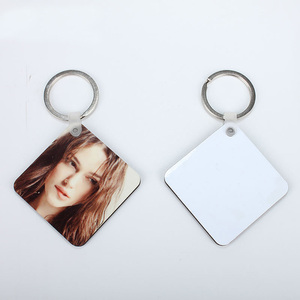 Porte-clés vierge en MDF pour sublimation DIY avec cadre photo, sous-verre en bois, objets décoratifs pour la sublimation de porte-clés - Product Image 6