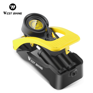 WEST BIKING 160PSI <span class=keywords><strong>Pompe</strong></span> à <span class=keywords><strong>pied</strong></span> de vélo haute pression <span class=keywords><strong>Pompe</strong></span> à vélo à double cylindre <span class=keywords><strong>Vtt</strong></span> Vélo de route Valves multiples <span class=keywords><strong>Pompe</strong></span> à vélo - Product Image 1