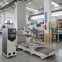 Rongchi Router CNC Automático de 5 Ejes NC Studio 1300x2500mm para Grabado y Escultura en Madera, Aluminio y Piedra