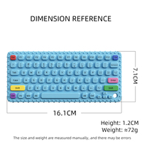 Jouet clavier en silicone souple réutilisable pour enfants, de qualité alimentaire, pour la dentition des bébés, vaisselle, cadeau promotionnel