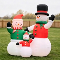 Décoration de Noël gonflable en forme de bonhomme de neige pour jardin, personnages publicitaires d'usine OEM