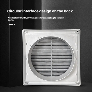 <span class=keywords><strong>Grille</strong></span> d'aération carrée en plastique ABS avec filtre intégré pour système <span class=keywords><strong>de</strong></span> ventilation d'air frais - Product Image 4