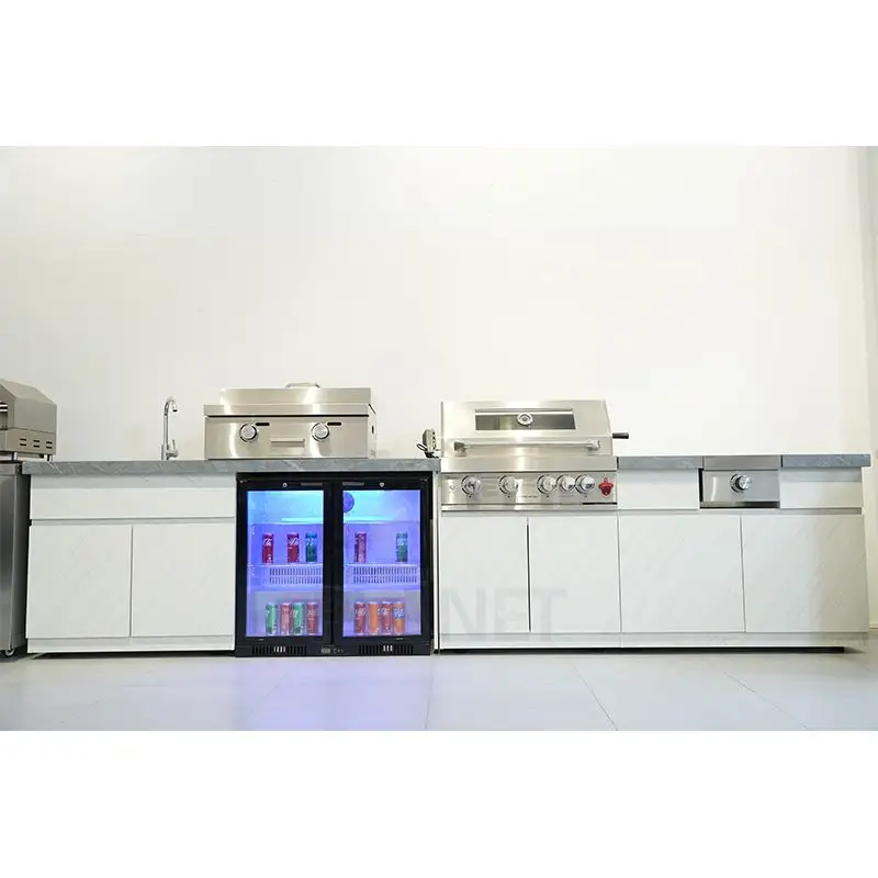 Planet Ventes directes d'usine Armoire de cuisine en acier inoxydable armoires de cuisine extérieures armoires de cuisine blanches armoire de cuisine