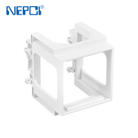 Soporte de Montaje en Riel DIN para Módulos de Enchufe de 45x45 mm, Marco Modular de Plástico para Tomas Industriales Europeas
