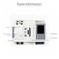 Interrupteur de transfert automatique EAST ES5-125/2III/BZ ATS, 2P 125A monophasé, interrupteur intelligent à double alimentation avec écran LCD