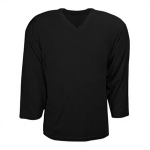 Jersey de Hockey sobre Hielo Unisex con Cuello en V y Manga Larga, 100% Poliéster, Transpirable, Corte Regular, Nombre del Equipo, Antibacteriano, para Todas las Temporadas, Deportivo - Product Image 5