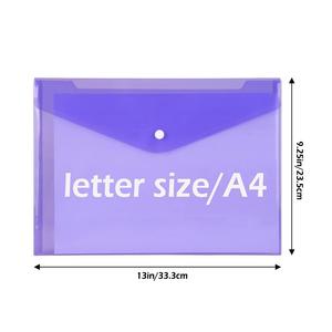 Bolsa <span class=keywords><strong>de</strong></span> almacenamiento A4 A5 para oficina, <span class=keywords><strong>carpeta</strong></span> transparente con cierre <span class=keywords><strong>de</strong></span> botón, resistente al agua - Product Image 2