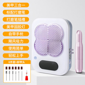 3 in 1 Nail Dust Collector LED Lamp UV Light Manicure <b>Pedicure</b> Vacuum Desk <b>Tool</b> 4500RPM - Product Image 3