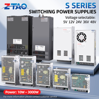 Alimentation industrielle 110V/220V/240V 15W-3000W commutation LED 5V 12V 24V 48V sortie unique Ac Dc avec S/LRS/DR/HDR/NDR/EDR
