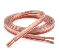 Cable de Altavoz Flexible de 2 Núcleos Rojo y Negro, Cable de Audio de Cobre CCA OFC, Cable de Iluminación de 0.5mm 0.75mm 1mm