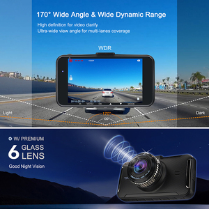 กล้องติดรถยนต์ FHD1080P รุ่น NTK 96658 DVR พร้อมแบตเตอรี่ในตัว ระบบมองเห็นในเวลากลางคืนแบบ <span class=keywords><strong>Super</strong></span> Night Vision สำหรับบันทึกภาพเหตุการณ์ในรถยนต์ สีดำ - Product Image 3