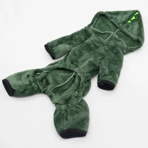 Christmas Dinosaur Dog Sweater Four-Legged Pet Chunky Pajamas Fall Winter Warm Hoodie For Dogs Halloween Costume