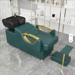 Wholesale Modern Hair Salon Shampoo <b>Bed</b> Manufacturer's Custom Ceramic Basin Semi-Reclining Head Therapy Barber Shop Washing <b>Bed</b> - Product Image 1