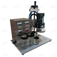Machine pour capsuler le beurre de cacahuètes, avec bol en verre torsadé, fonctionne manuelle et à la main
