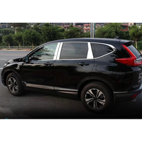 Cubierta Decorativa Plateada Brillante de Acero Inoxidable para el Pilar Central de la Ventanilla del Honda CR-V 2012-2016