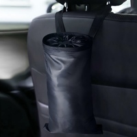 Poubelle de voiture portable suspendue en polyester avec fermeture à cordon multi-usage, sacs poubelles suspendus pour les voyages et l'extérieur