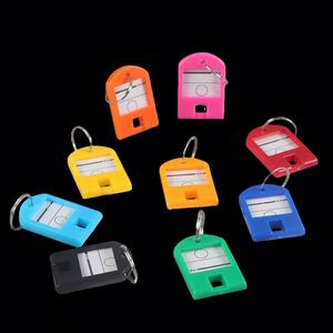 Low MOQ Multicolor Plastic Keychain Luggage Label Hotel Id <b>Name</b> <b>Tags</b> Split Ring for Baggage Number Key Chains Key Ring <b>Tags</b> - Product Image 1