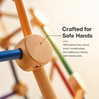 Kit de construction de fort en bois pour l'apprentissage créatif STEM, blocs Montessori, jouet de construction DIY sûr et non toxique, logo personnalisé