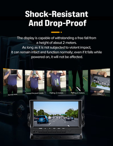 Phi nước đại bán buôn Mini <span class=keywords><strong>Car</strong></span> AV TV Màn hình 7 "<span class=keywords><strong>PC</strong></span> LCD hiển thị 2 AV TFT LED màn hình xe buýt xe tải van Trailer Màn hình xe thương mại - Product Image 2