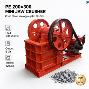 Frantoio a mascelle diesel portatile PE 200x300 con motore per la frantumazione di pietre e rocce, ideale per l'estrazione dell'<span class=keywords><strong>oro</strong></span> e le cave. - Product Image 1