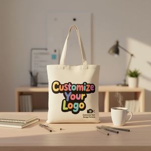 Eco-Friendly Recycled Cotton <b>Foldable</b> Tote <b>Bag</b> Shoulder Closure Custom Logo Customized Color for Beach Grocery <b>Shopping</b> Outdoor - Product Image 4