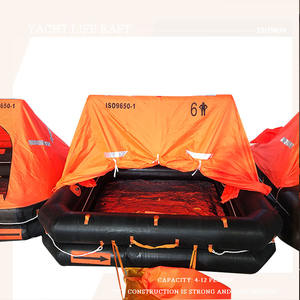 قارب نجاة قابل للنفخ برتقالي اللون لـ 4 أشخاص، ذاتي الاستعادة، معتمد من EC/CCS، للاستخدام البحري للقوارب الصغيرة - Product Image 1
