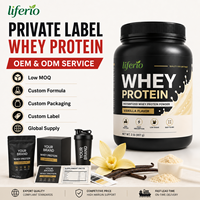 907g Premium Vanilla Whey Protein Rendah Gula Halus untuk Latihan Harian dan Pemulihan Otot