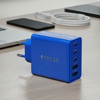 Chargeur mural rapide HNT 60W 5-en-1 EU multiport USB (3 ports Type-C et 2 ports USB-A) pour iPhone 17/16/15/14