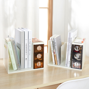 Portalibros de plástico duradero para estudiantes con divisores y <span class=keywords><strong>mini</strong></span> cajones para bolígrafos, Clips de papel, Accesorios de escritorio - Product Image 1
