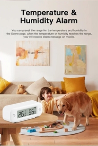 Mini Termómetro Higrómetro Inteligente WiFi Tuya para el Hogar, <span class=keywords><strong>con</strong></span> Alarma Remota a través de la Aplicación Smart Life, Compatible <span class=keywords><strong>con</strong></span> Google, Yandex y <span class=keywords><strong>Alexa</strong></span> - Product Image 5