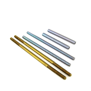 Karbon çelik çift taraflı uçlu dişli çiviler çubuk bağlantı elemanı iki yönlü dübel vida için ahşap mobilya - Product Image 3