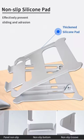 Supports d'ordinateur portable portables pliables de bureau robustes en métal chaud américain support d'ordinateur portable réglable en hauteur support d'ordinateur portable en aluminium support pour bureau