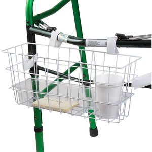 Cesta de Almacenamiento Metálica Walker con Portavasos Tipo Gancho de Acero Inoxidable, Dispositivo de Almacenamiento Auxiliar, Conveniente y Duradero - Product Image 5