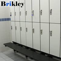 Casier compact en HPL avec clé étanche Serrures à combinaison électroniques Casiers en bois et en métal assemblés