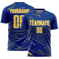 Maillot de football unisexe à col en V, sans MOQ, design personnalisé pour les petites équipes, imprimé par transfert thermique, respirant, séchage rapide, imperméable