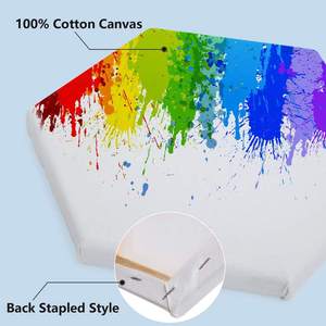 <span class=keywords><strong>Toile</strong></span> d'artiste vierge tendue sur châssis, taille personnalisée OEM, 100% coton, vente en gros, pour peinture artistique et peinture à l'huile - Product Image 4