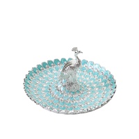 Plateau doré gravé de style vintage européen, sous-verre pour tasses à café et thé, assiette de style cour, ornements de vaisselle, assiette à dessert, vente en gros