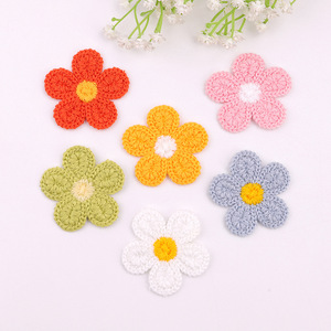 Vente en gros pas cher garniture au <span class=keywords><strong>crochet</strong></span> fleur fleur de soleil mignon dessin animé <span class=keywords><strong>applique</strong></span> patchs pour vêtements pour enfants