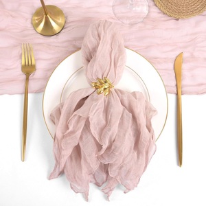 Wholesale Polyester Gauze Wedding Cheesecloth Table <strong>Runner</strong> Dusty <strong>Blue</strong> Table <strong>Runners</strong> for Wedding Reception - Product Image 6