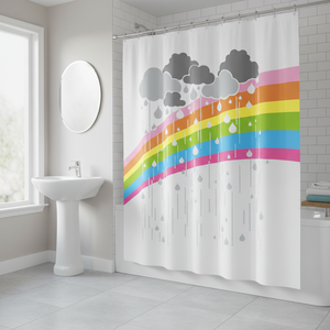 Collezione Spirella Arc, Tenda da Doccia in Tessuto 180 x 200, 100% Poliestere, Multicolore - Product Image 3