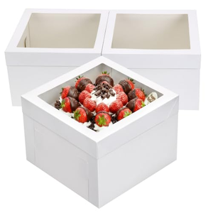 Boîtes à gâteaux de mariage en gros avec fenêtre – 8, 10, 12, 16 pouces de hauteur - Product Image 1